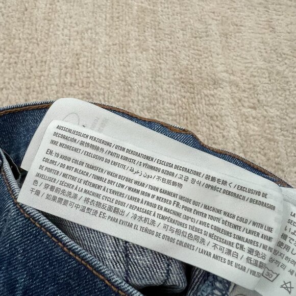 Abercrombie & Fitch 90s Slim Straight Leg Ultra High Rise Blue Jeans 26/2 Long - Picture 11 of 11